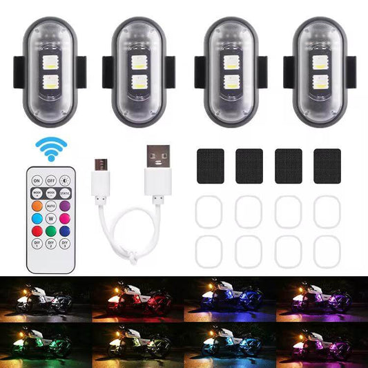 LED strobe light RGB 8 colors for car and motorcycle